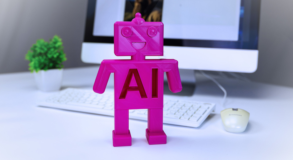 KI Roboter tricoma.AI pink