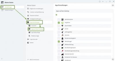 Apps auf dem Desktop Apps auf dem Desktop